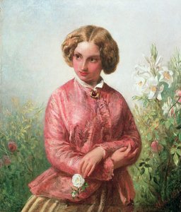 Ritratto di una giovane ragazza con una rosa